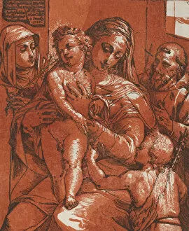 Andrea Andriano Gallery: Madonna and Child Accompanied by Saints, 1585. Creator: Andrea Andreani