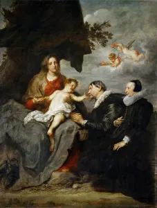 Our Lady Prints: Madonna and Child adored by a married couple