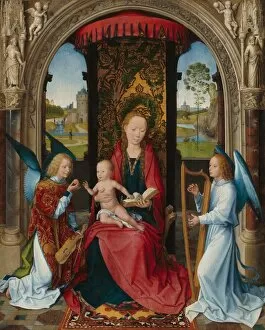 Hans Memling Gallery: Madonna and Child with Angels, after 1479. Creator: Hans Memling