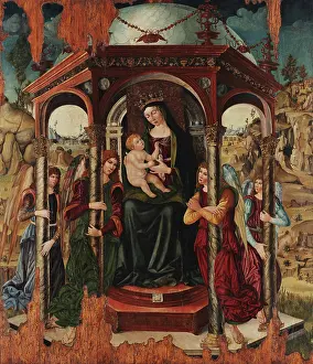 Crivelli Prints: Madonna and Child with Angels, 1498. Creator: Crivelli, Protasio (active 1497-1506)