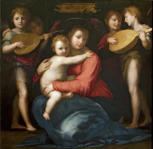 Tuscany Prints: Madonna and Child with Four Angels, 1514. Creator: Fra Bartolomeo