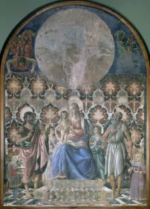 Andrea Del Prints: Madonna and Child with Angels, c1443. Artist: Andrea del Castagno