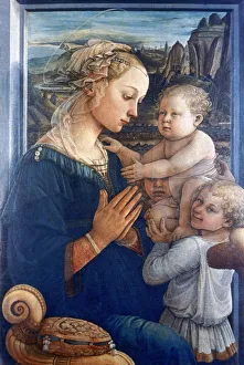 Filippino Prints: Madonna and Child with Angels, c1455. Artist: Filippino Lippi