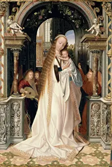 Play Music Prints: Madonna and Child with Angels, c1509. Creator: Massys, Quentin