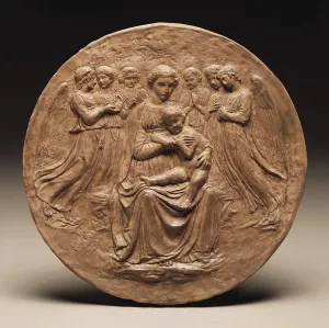 Heaven Prints: Madonna and Child with Six Angels, c1860. Creators: Virgin Mary, Jesus Christ, Unknown