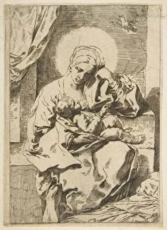Simone Collection: Madonna and Child with a bird, copy in reverse after Cantarini, ca. 1635-1636 or after