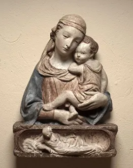 Circle Of Prints: Madonna and Child, c. 1450. Creator: Lorenzo Ghiberti (Italian, 1378-1455), circle of