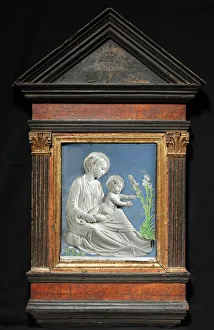 Glazed Terracotta Prints: Madonna and Child, c. 1460-1470. Creator: Luca della Robbia (Italian, 1400 ?-1482)
