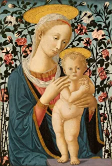 Halos Prints: Madonna and Child, c. 1470. Creator: Anon