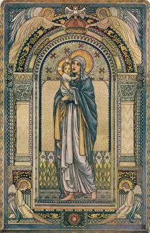 Cloak Collection: Madonna and Child, c1918. Artist: Jeanne Labrousse