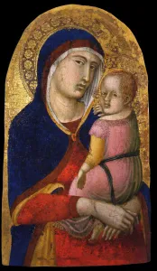 Madonna with Child, ca 1340. Artist: Lorenzetti, Pietro (ca 1300-ca 1348) Madonna with Child, ca 1340. Artist: Lorenzetti, Pietro (ca 1300-ca 1348)