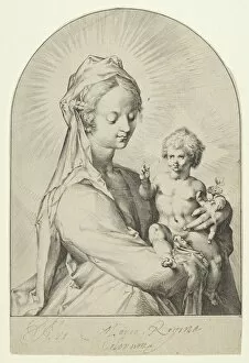 Mary Virgin Collection: Madonna and Child, ca. 1593. Creator: Jan Muller