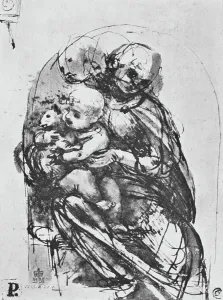 Madonna and Child with a Cat, 1478-1481 (1945). Artist: Leonardo da Vinci