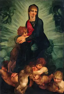 Tuscany Prints: Madonna and Child with Cherubs, 1517. Creator: Rosso Fiorentino