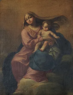 Madonna and Child on a Cloud, 18th century. Creator: Unknown