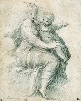 Madonna and Child on the Clouds, c1525. Artist: Parmigianino
