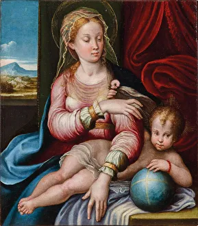 Rocky Landscape Prints: Madonna and Child. Creator: Longhi, Barbara (1552-c. 1638)
