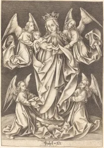 The Madonna and Child on the Crescent Supported by Four Angels, c. 1490 / 1500
