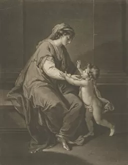 Angelica Kaufmann Collection: Madonna and Child, December 3, 1774. Creator: Valentine Green