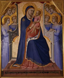 Madonna and Child Enthroned with Angels, 1340. Artist: Lorenzetti, Pietro (ca 1300-ca 1348)