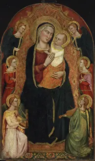 Play Music Prints: Madonna and Child Enthroned with Six Angels