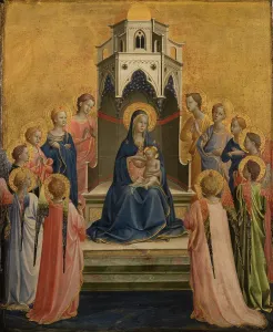 Angelico Prints: Madonna and Child Enthroned and Twelve Angels, c1420-1430. Creator: Fra Angelico