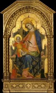 Madonna and Child Enthroned with Two Donors, ca. 1360-65. Creator: Lorenzo Veneziano