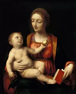 The Madonna and child holding an Apple, ca 1525-1550