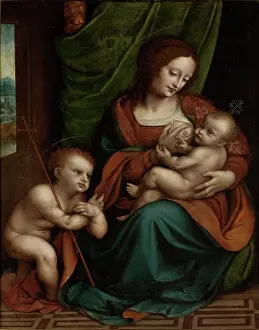 Rocky Landscape Prints: Madonna and Child with the Infant John the Baptist