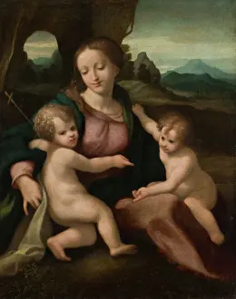 Devotion Prints: Madonna and Child with the Infant Saint John, c1522-1523. Creator: Antonio da Correggio
