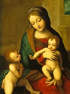 Correggio Collection: Madonna and Child with the Infant Saint John, c. 1510. Creator: Unknown