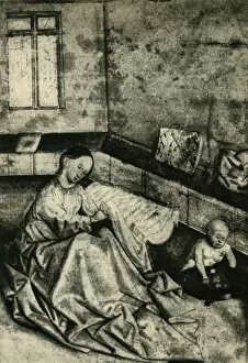 Conrad Gallery: Madonna and child in an interior, early 15th century?, (1943). Creator: School of Konrad Witz