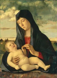 Giovanni Gallery: Madonna and Child in a Landscape, c. 1480 / 1485. Creator: Giovanni Bellini