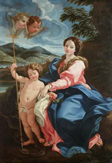 Giovanni Battista Gaulli Baciccio Prints: Madonna with Child piercing the Head of the Serpent ('Madonna della Serpe')