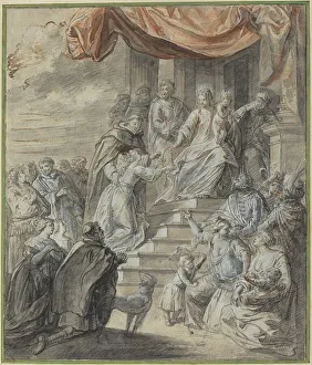 Diepenbeeck Abraham Jansz Van Prints: Madonna and Child with Rosary and Saint. Creator: Abraham Jansz van Diepenbeeck
