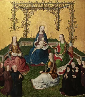 Staatliche Museen Prints: Madonna with Child in rose arbor