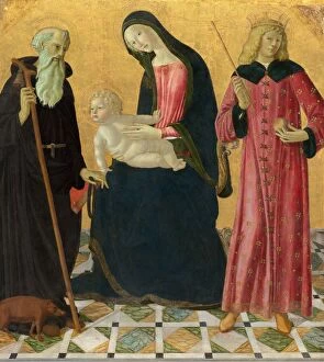 Antony Of Thebes Gallery: Madonna and Child with Saint Anthony Abbot and Saint Sigismund, c. 1490 / 1495