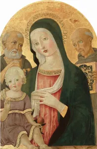 Siena Prints: Madonna and Child with Saint Jerome and Saint Bernardino of Siena, c. 1480 / 1485