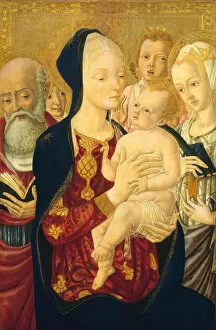 Images Dated 31st March 2021: Madonna and Child with Saint Jerome, Saint Catherine of Alexandria, and Angels, c