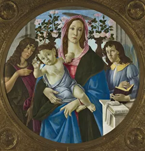 Sandro 1445 1510 Gallery: Madonna and Child with Saint John the Baptist and an angel