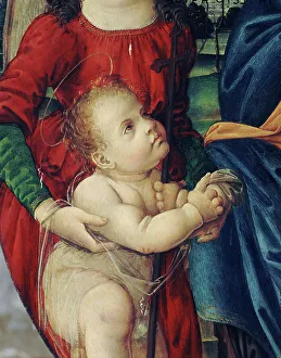 Tableau Prints: Madonna and Child with Saint John the Baptist and two angels