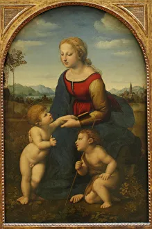 Raffaello Prints: Madonna and Child with Saint John the Baptist (La belle jardiniere)