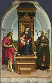 The Madonna and Child with Saint John the Baptist and Saint Nicholas of Bari (The Ansidei Madonna), 1505