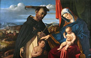 Lotto Prints: Madonna and Child with Saint Peter Martyr, 1503. Creator: Lotto, Lorenzo (1480-1556)