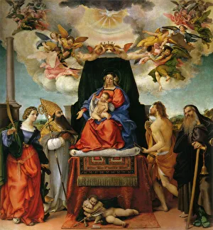 Lotto Prints: Madonna and Child with Saints