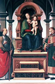 Pietro Perugino Prints: Madonna and Child with Saints, c1470-1523. Artist: Perugino