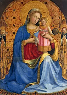 Domingo De Guzman Gallery: Madonna and Child with Saints Dominic and Peter Martyr (Madonna dell Umilita), ca. 1433