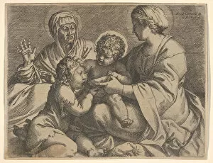 Anibale Caracci Gallery: Madonna and Child with Saints Elizabeth and John the Baptist (Madonna della Scodella)