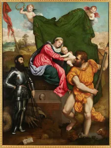 Paris 1500 1571 Prints: Madonna and Child with Saints George and Christopher