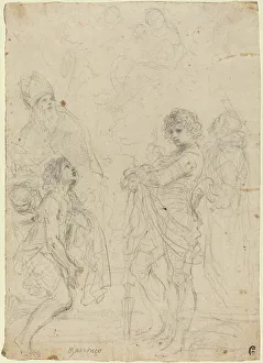 Guercino Prints: Madonna and Child with Saints Gimignano